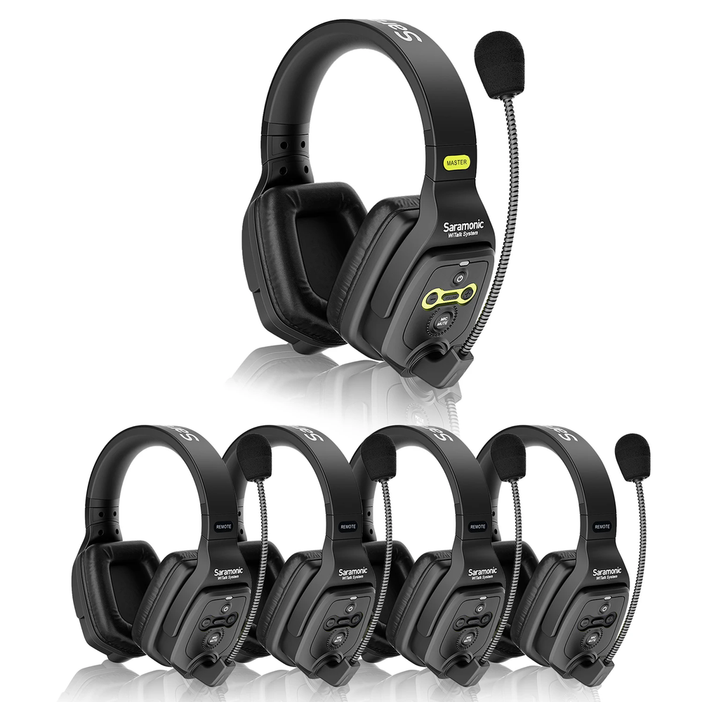 Saramonic WiTalk WT5D 400m Full-Duplex Wireless Intercom Headset System 5-Person