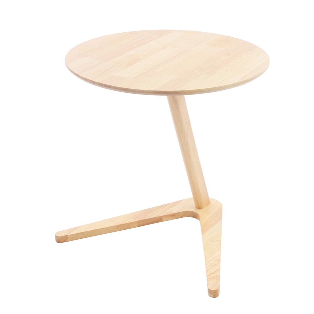 Round Tabletop Side Table, Sofa Tables Slide Under Couch for Living Room