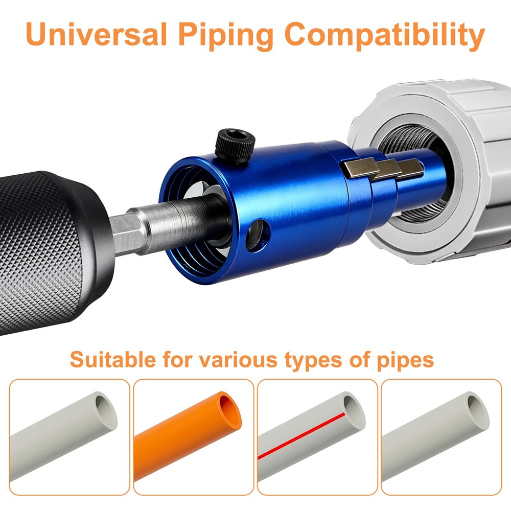 Broken Pipe Extractor Tool 1/2" 3/4" 1" Internal Pipe Wrench for Electric Drill