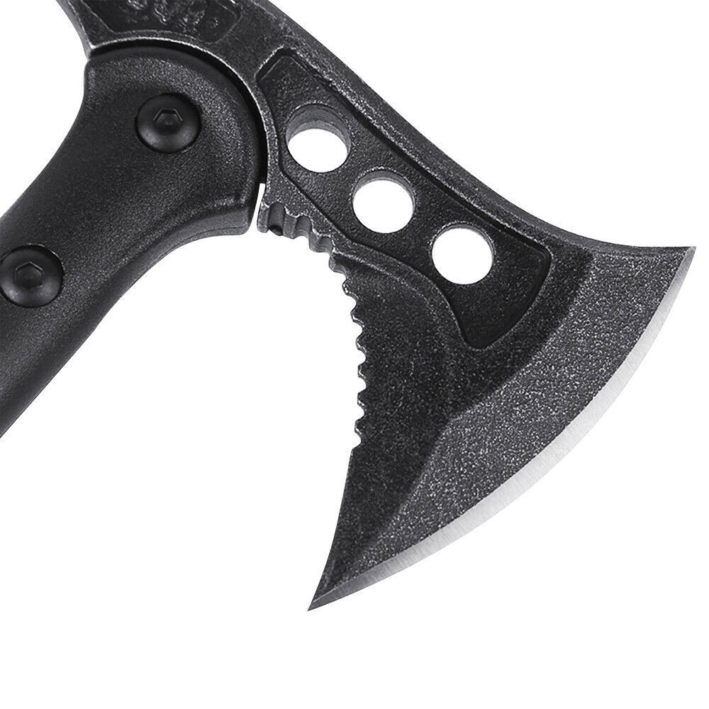 16" Camping Tactical Tomahawk Axe Hunting Survival Knife Tools w/ Nylon Sheath