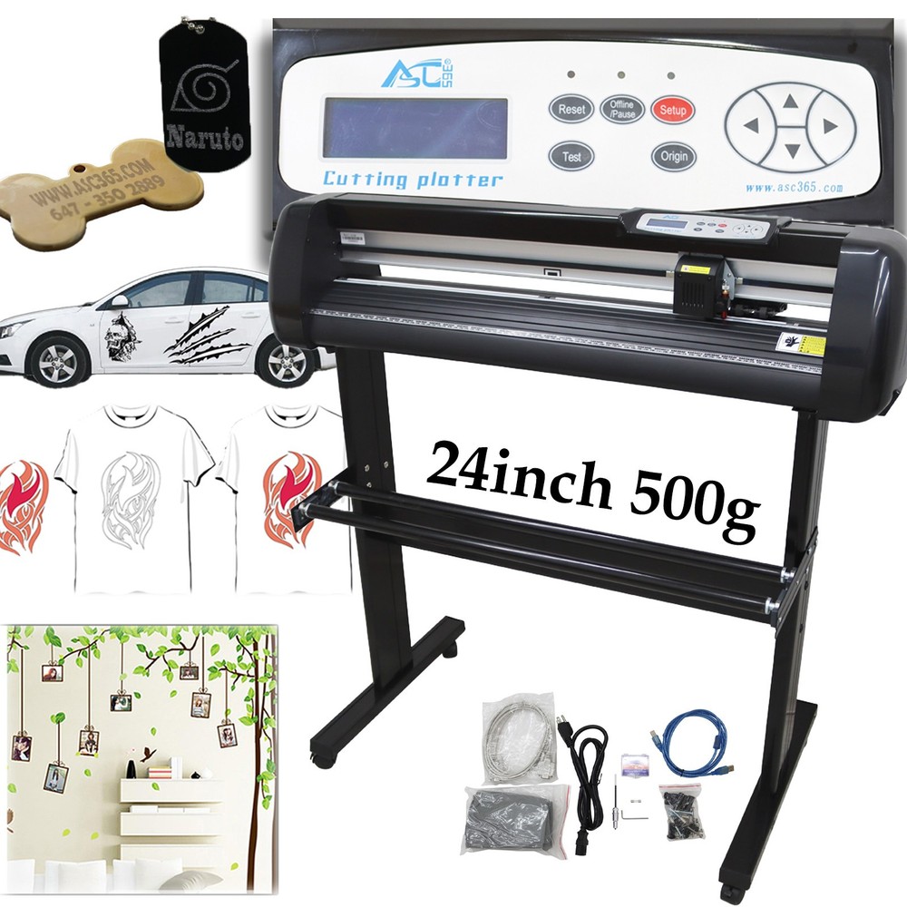Luxury 24'' Vinyl Cutting Plotter Sign Maker w LCD Display & Auto Knife Cutter