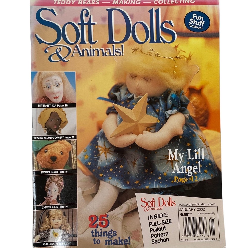 2002 Soft Dolls & Animals Magazine - With Pullout Pattern - 01 ’02 - Angels