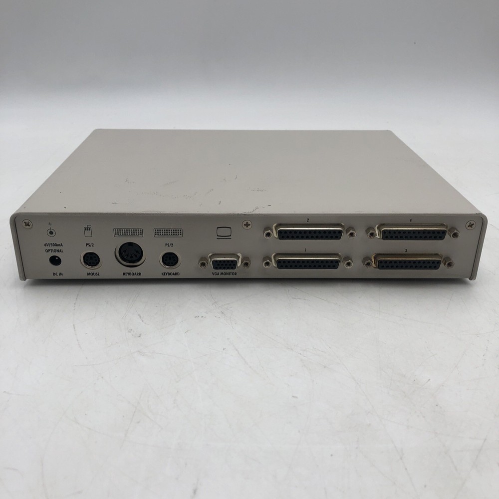 Raritan CompuSwitch Four Port Single or Multi User KVM Switch CS4 POWER TESTED