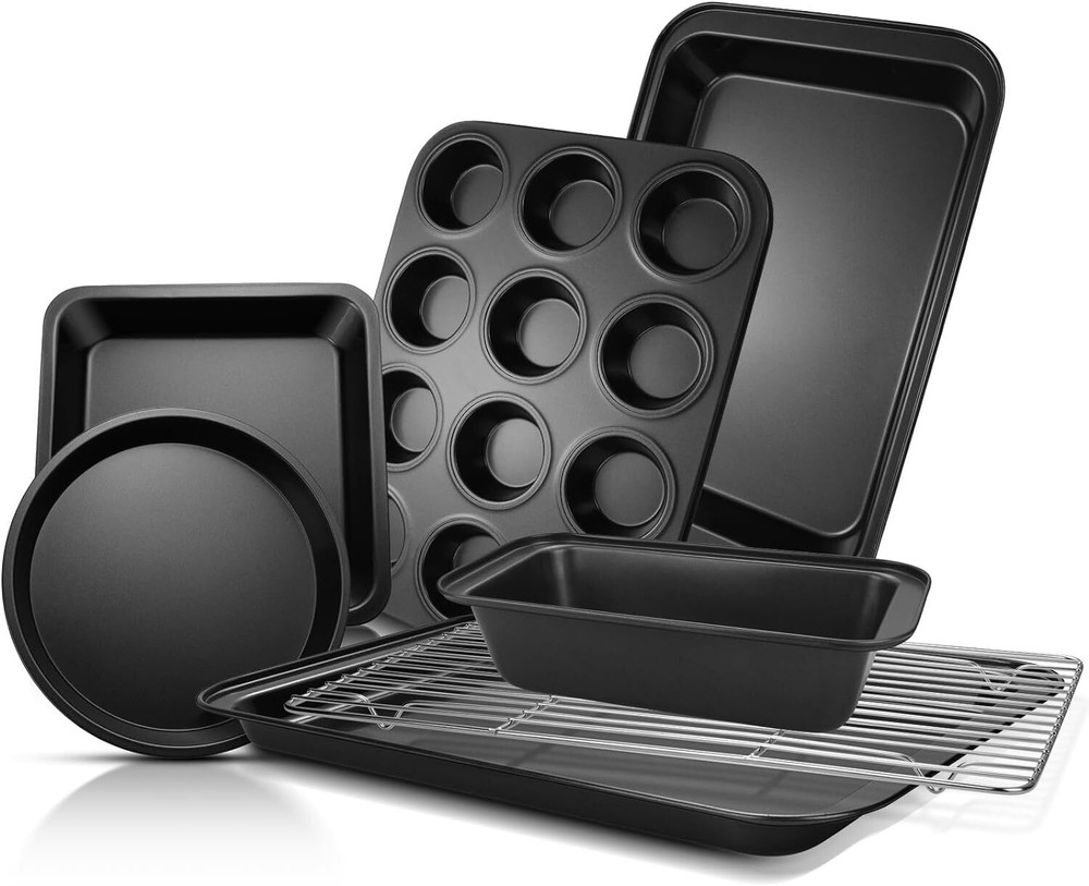 EWFEN Bakeware Sets, Baking Pans Set, Nonstick Oven Pan for Kitchen with...
