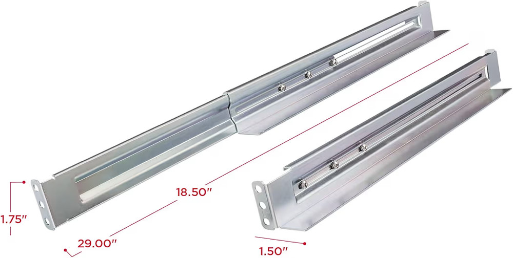 CyberPower 4POSTRAIL 4-Post Universal Rack Mount Rail Kit, Silver