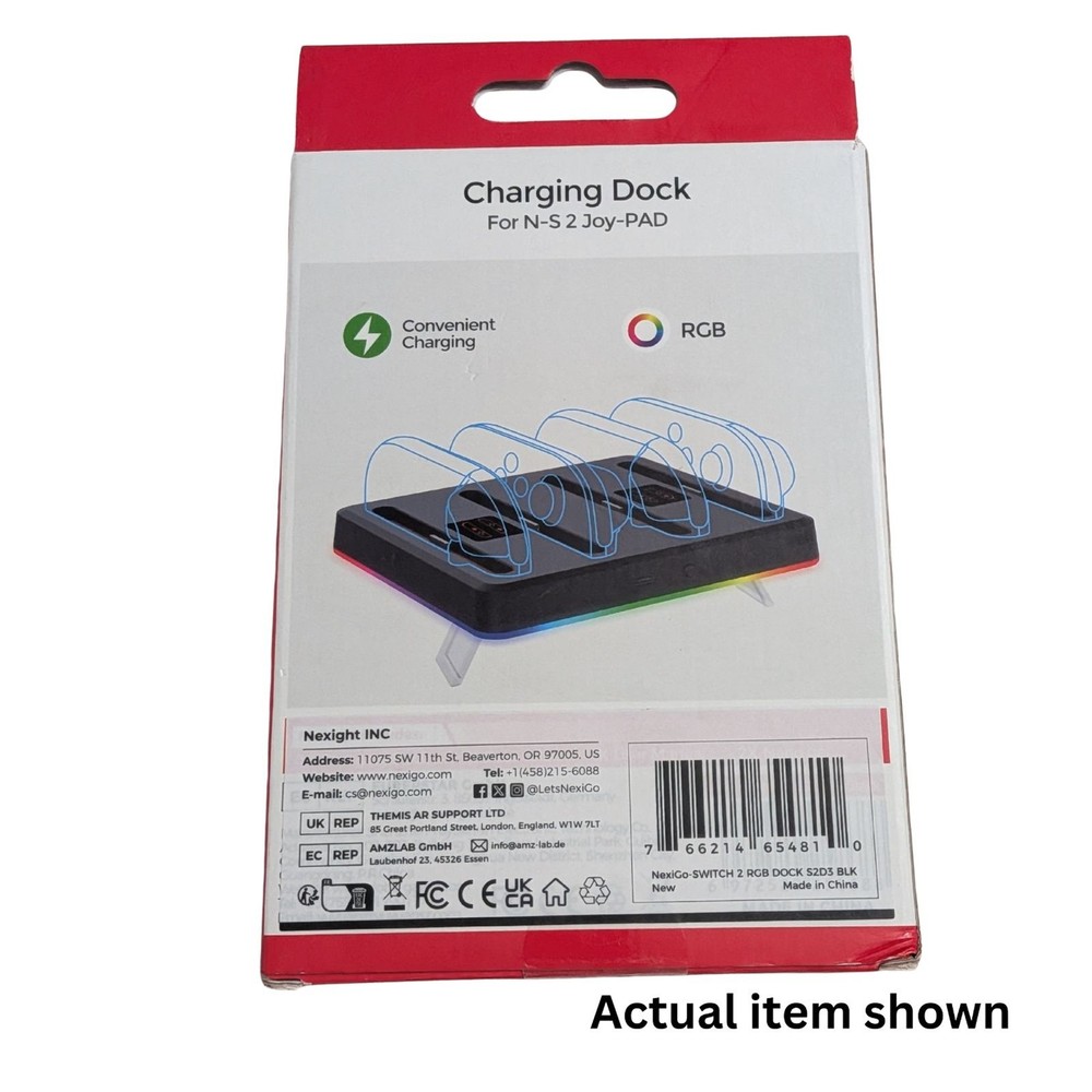 ⚡ DOBE RGB Charging Dock for Nintendo Switch 2 Joy-Con Controllers NEW