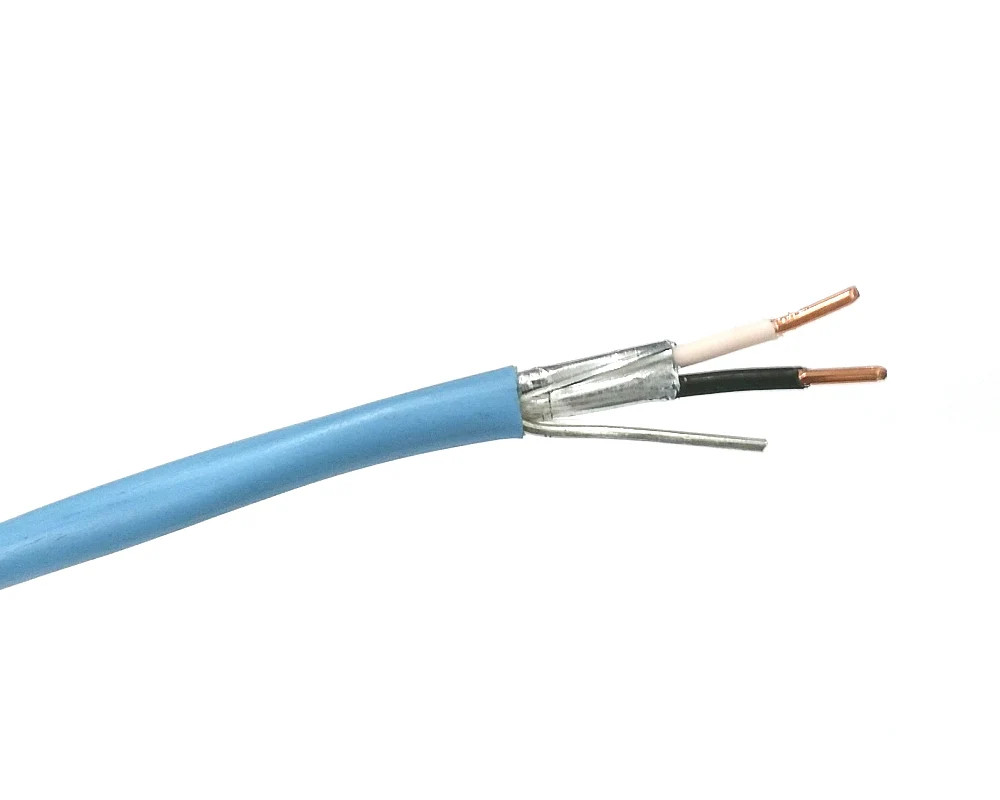 25' Union Controls 2 Cond 18 Gauge SOLID Shielded, CL2P Plenum Cable ~ 2C 18AWG