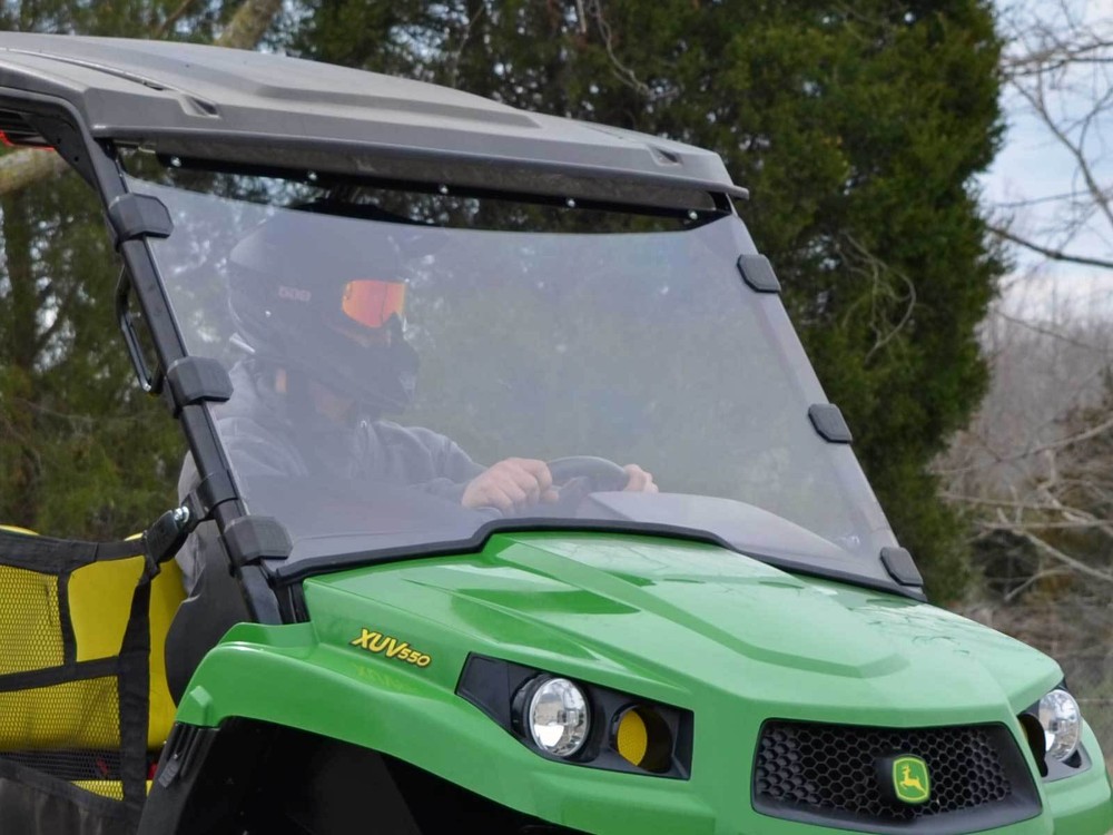 SuperATV Scratch Resistant Full Windshield for John Deere Gator XUV