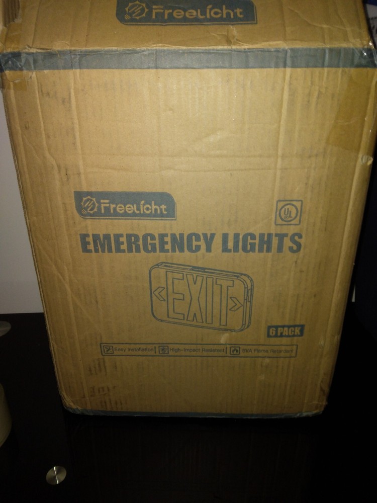 FREELICHT 6 Pack Emergency Lights Exit With Covers /battery backup