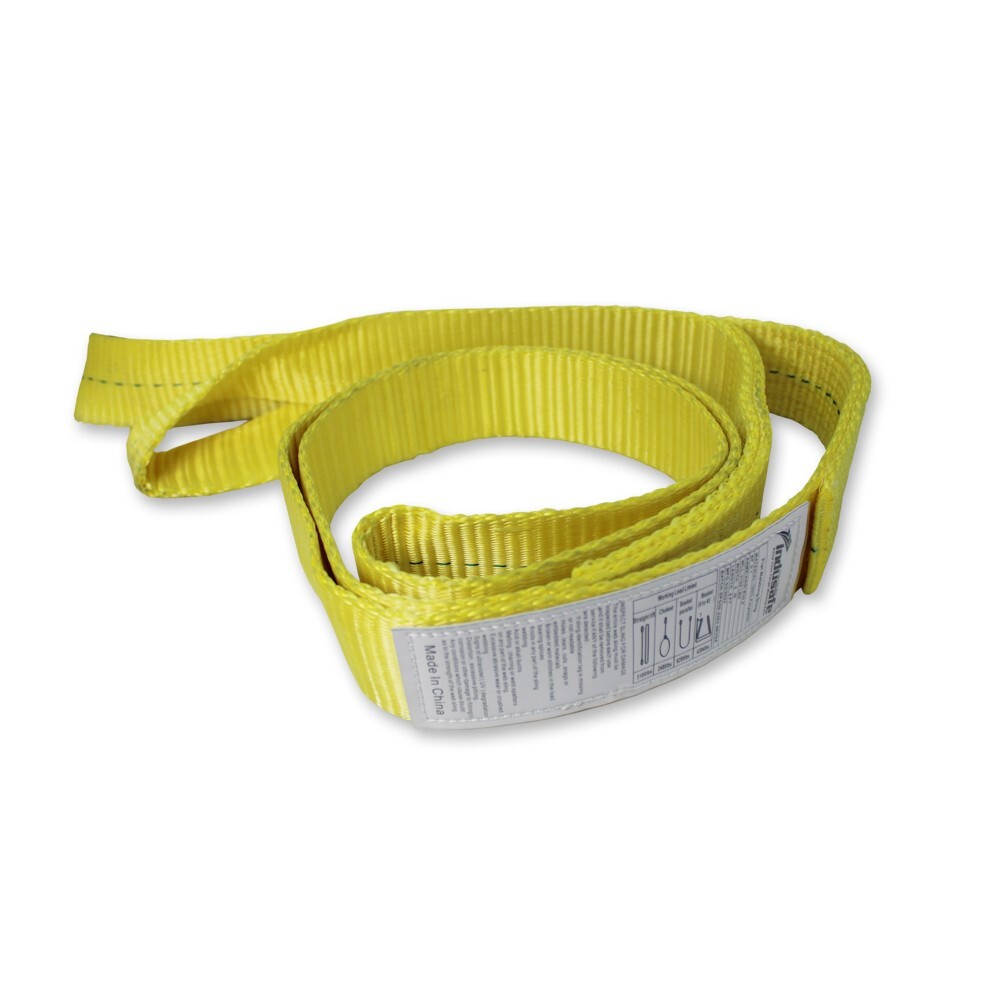 Indusafe 1" x 3' Polyester Lifting Slings Strap, Twist Eye Web Slings 1600LBS