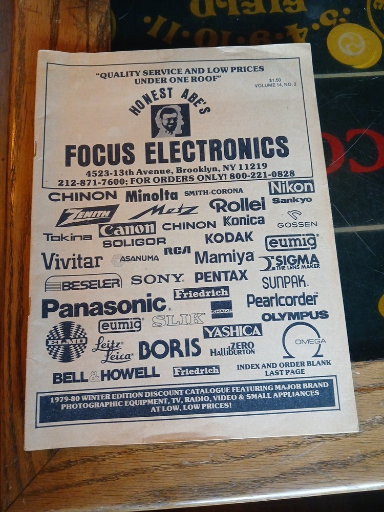 VINTAGE HONEST ABE'S FOCUS ELECTRONICS ELECTRONICS CATALOG