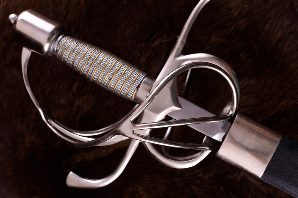 German Swept Hilt Rapier w. Scabbard, 17th c.