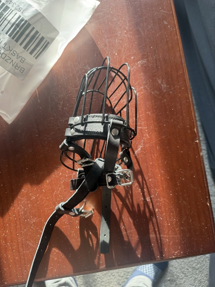 Bronzedog PVC and Wire Basket Dog Muzzle Black Size 3