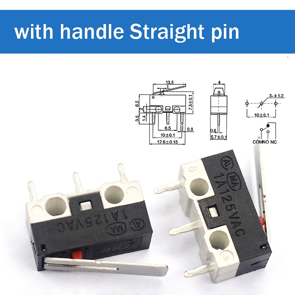 SPDT Sub Miniature Switch Ultra Mini Microswitch PCB Various Levers 1A 125VAC