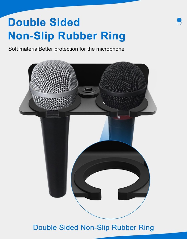 Multi Microphone Holder for Handheld Dynamic Wired and Wireless Mics Storage ...