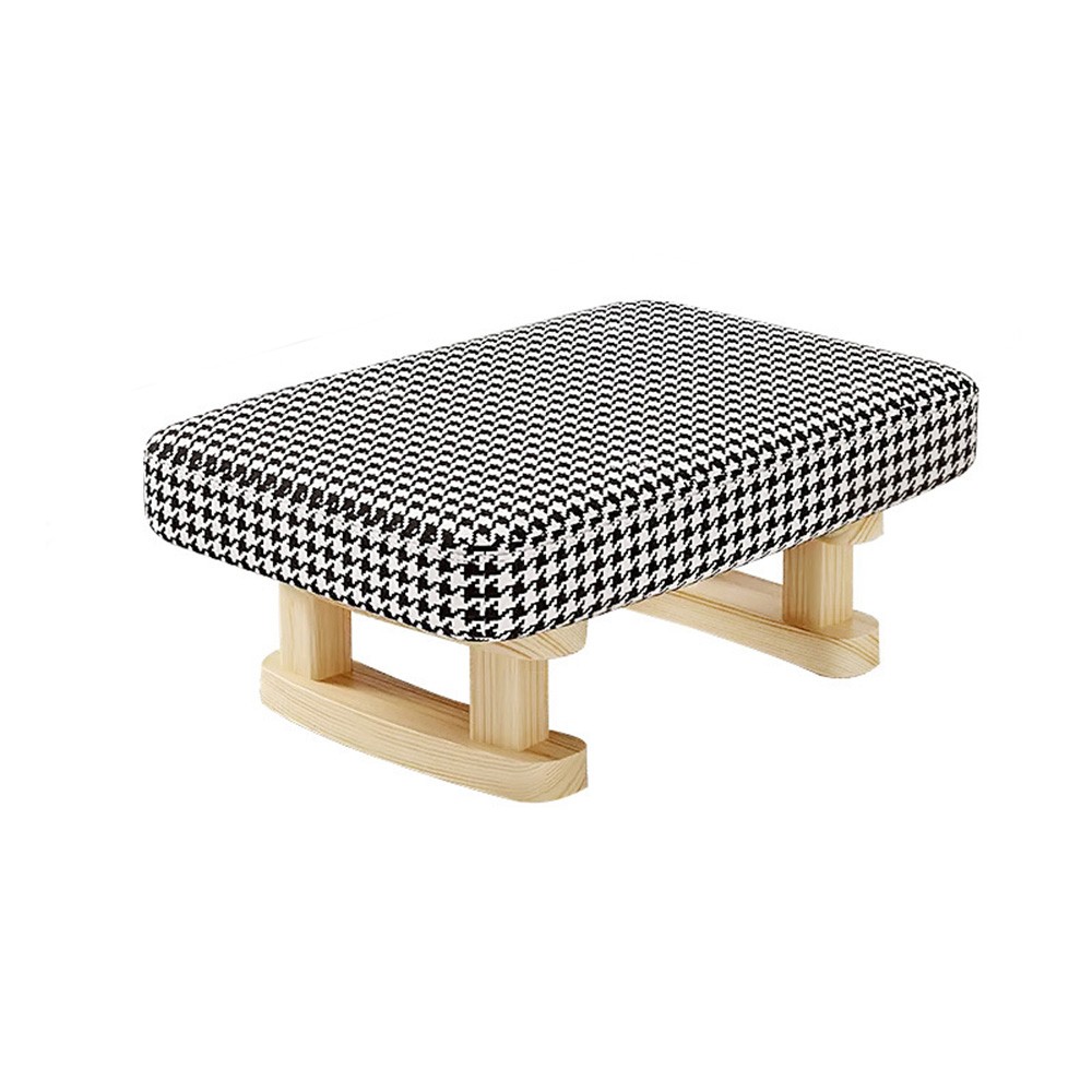 Wooden Footstool Chair Footstool Sofa for Bedroom Living Room Small Stool US
