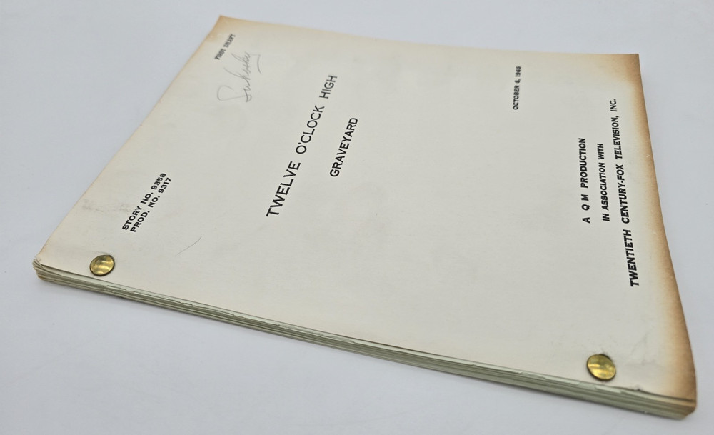 12 O'CLOCK HIGH / William D. Gordon 1966 TV Series Script, "Graveyard"