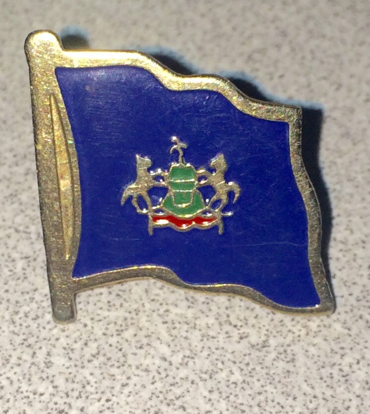 PENNSYLVANIA State Flag Lapel Pin     [E]