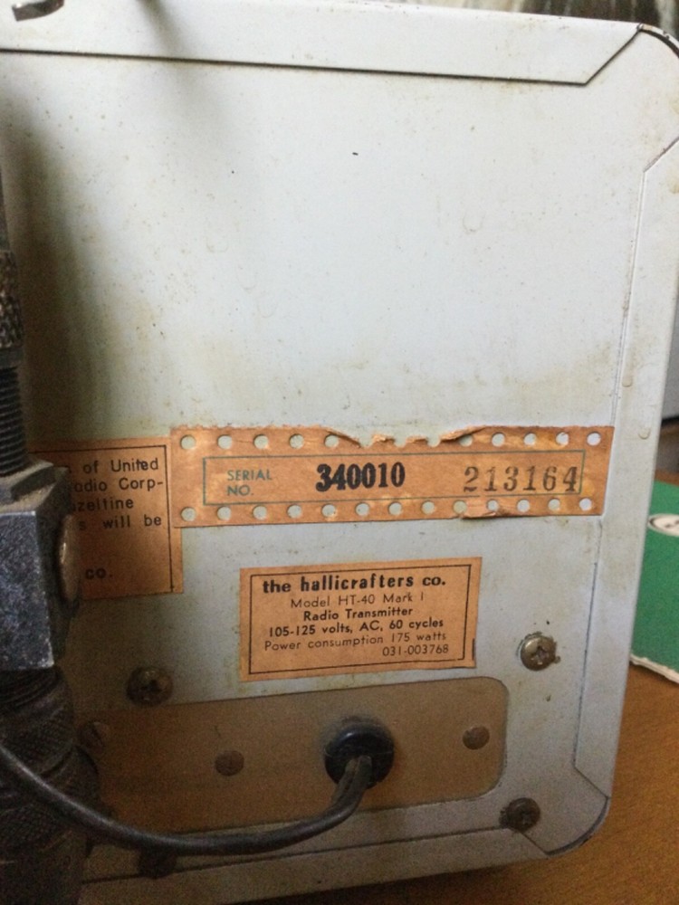 vintage Hallicrafters Transmitter HT 40 with original manual with schematics