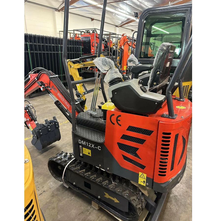 1Ton Mini Excavator Digger Tracked Crawler B&S Engine w/Pilot Control&Swing Boom