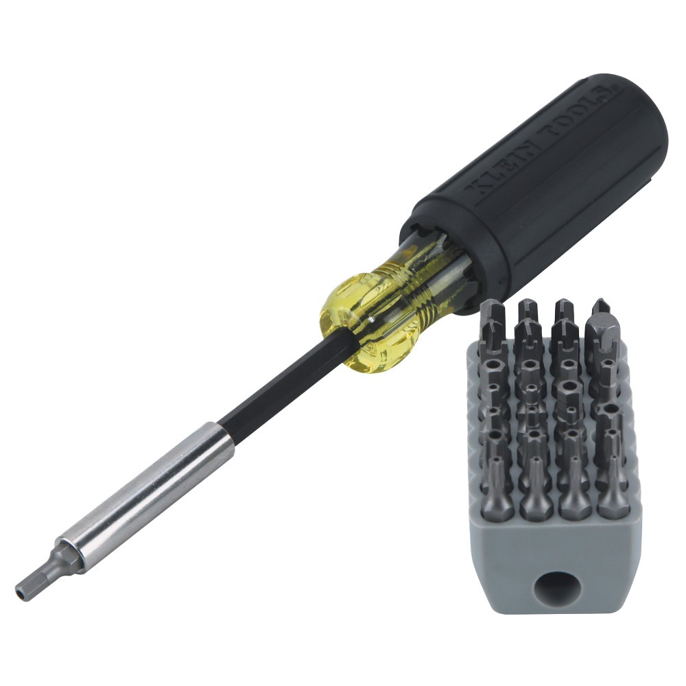 KLEIN TOOLS 32510 Magnetic Screwdriver with 32 Tamperproof Bits