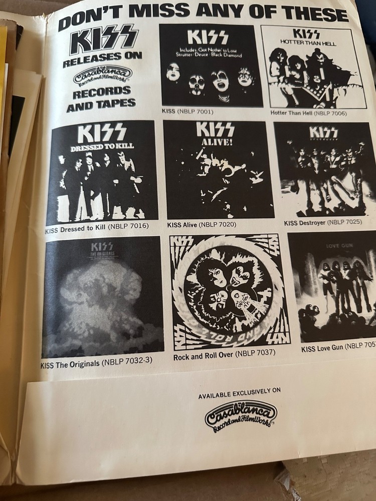 KISS ARMY KIT - official 1978, 1976 Aucoin - solo albums era fan club Incomplete