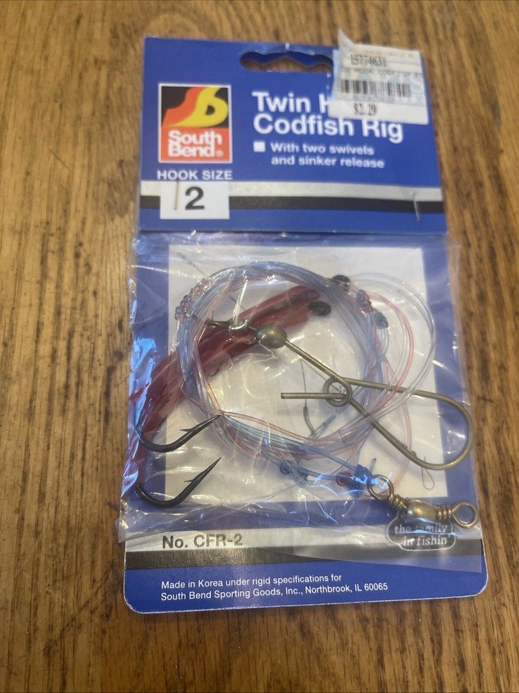 Southbend Twin Hi-low Codfish Rig No CFR-2 Hook Size 2 NOS