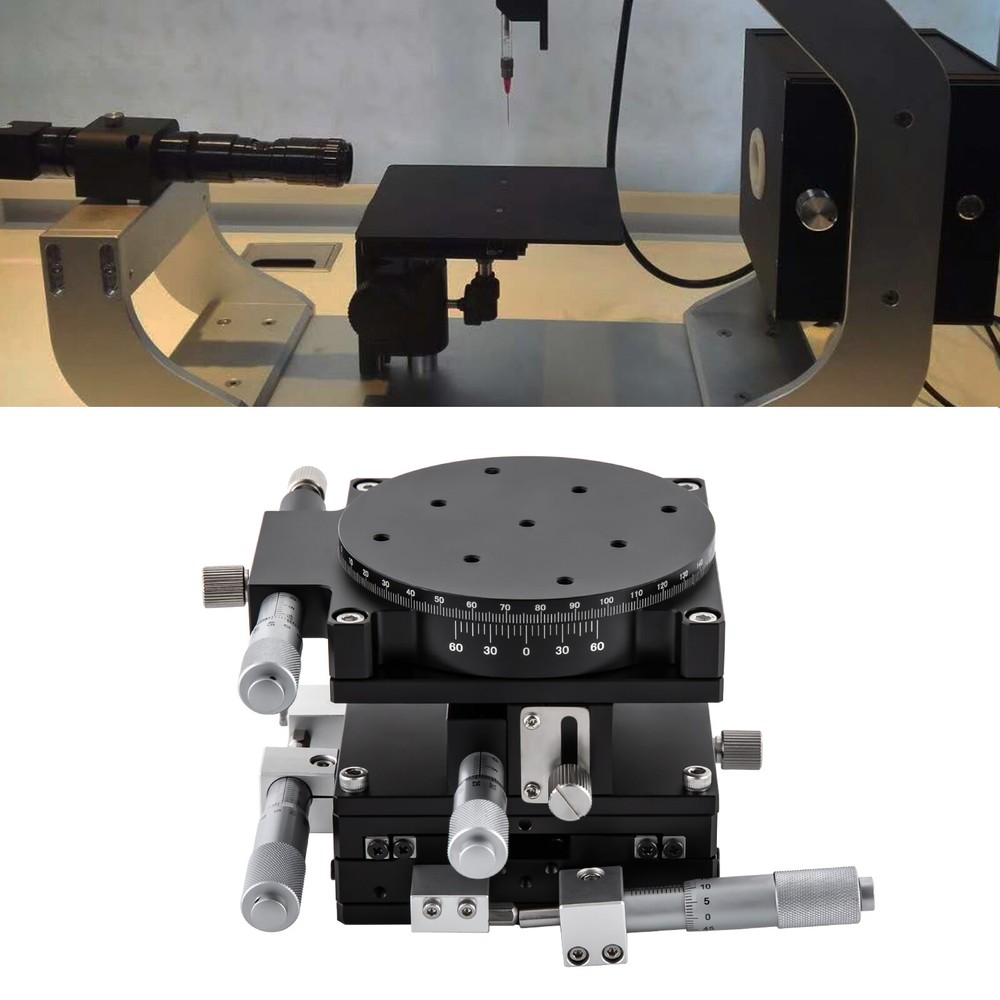 4 Axis-XYZR Driven Linear Standard Manual Precision Linear Positioning Stage NEW