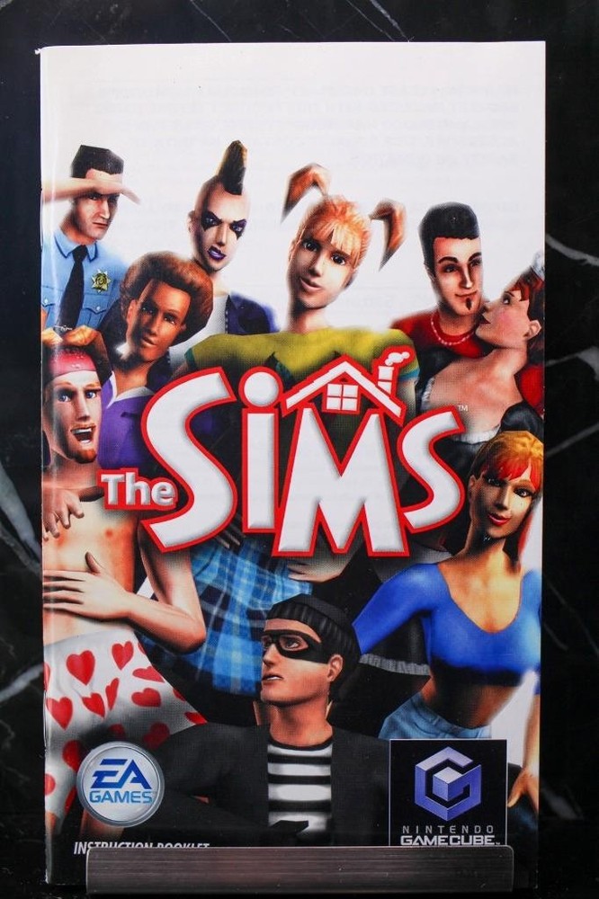 NO GAME- THE SIMS Authentic MANUAL ONLY! Nintendo GAMECUBE