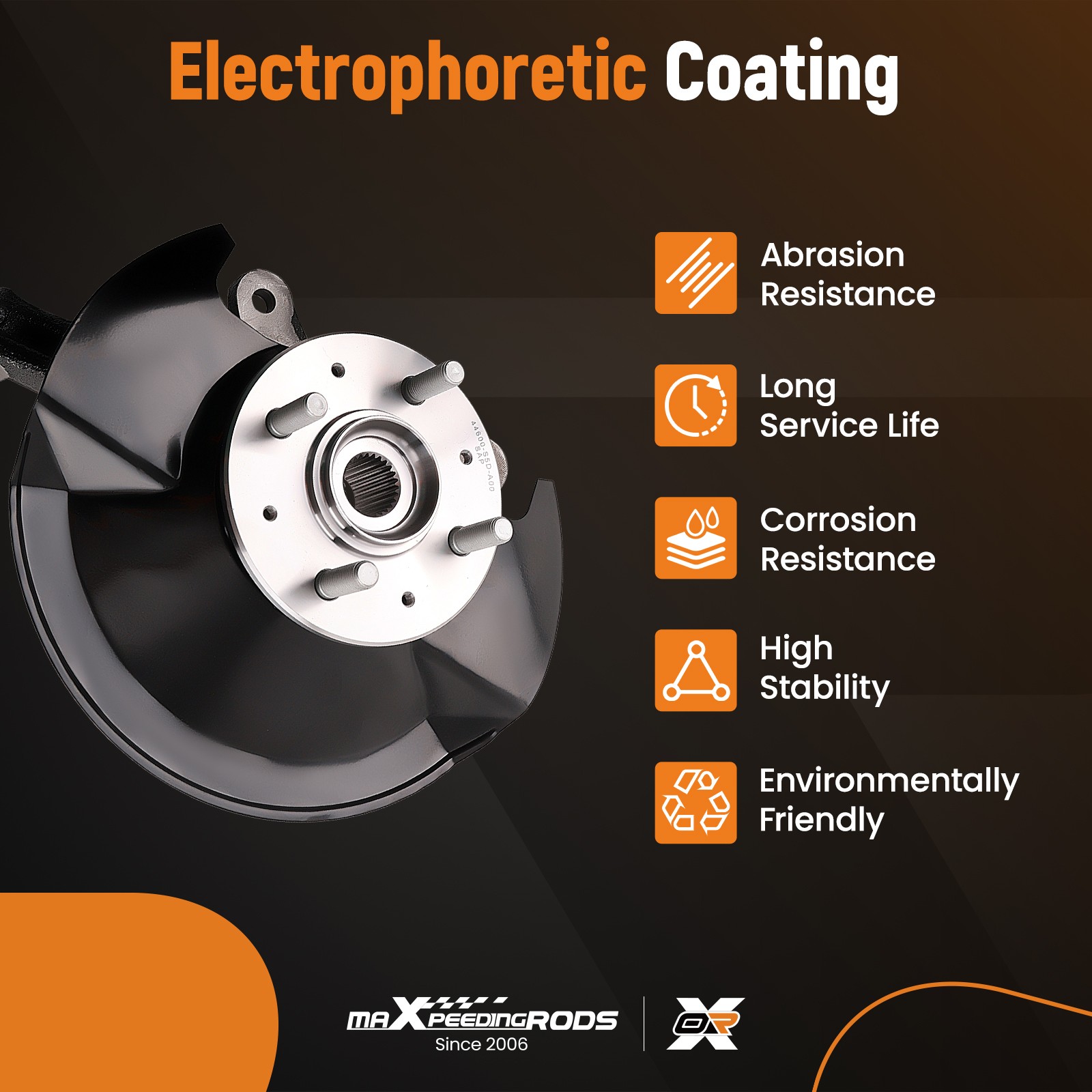 Steering Knuckle & Wheel Hub Bearing Assembly for Honda Civic 2003-2005 1.7L
