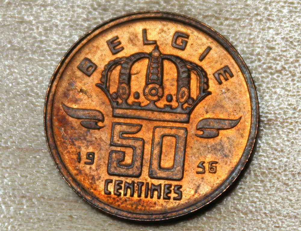 1956 Belgium 50 Centimes