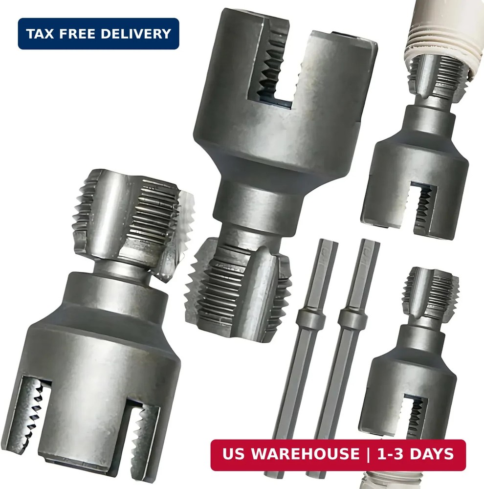 Integrated Internal & External Pipe Threading Tool, 1/2'' 3/4'' Dual-Function Pi