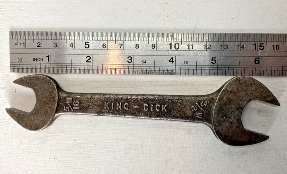 King Dick Double Open End Spanner 3/8w  - 5/16w British Made ER
