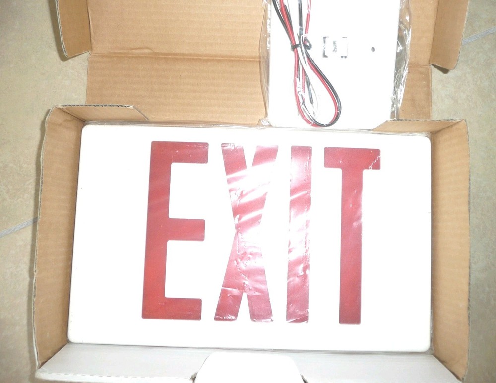 NEW EXIT SIGN CONTRACTOR FRIENDLY DESIGN FAST AND EZ INSTALLATION DOUBLE FACE