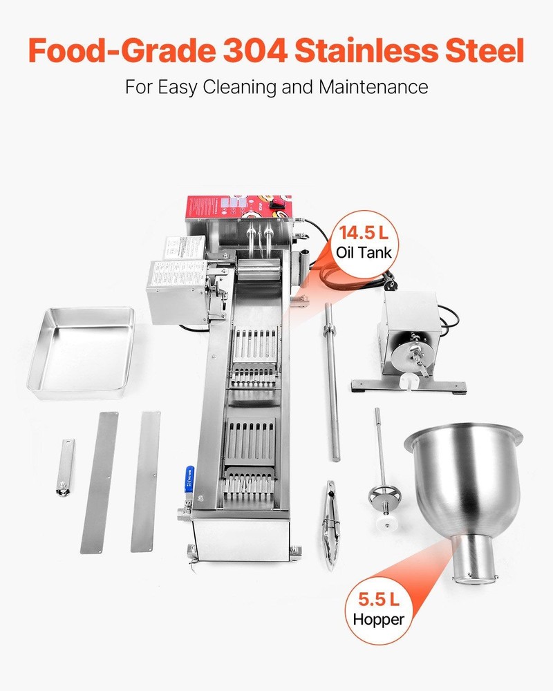 Commercial 90pcs/h Donut Maker Automatic Single Row Doughnut Making System