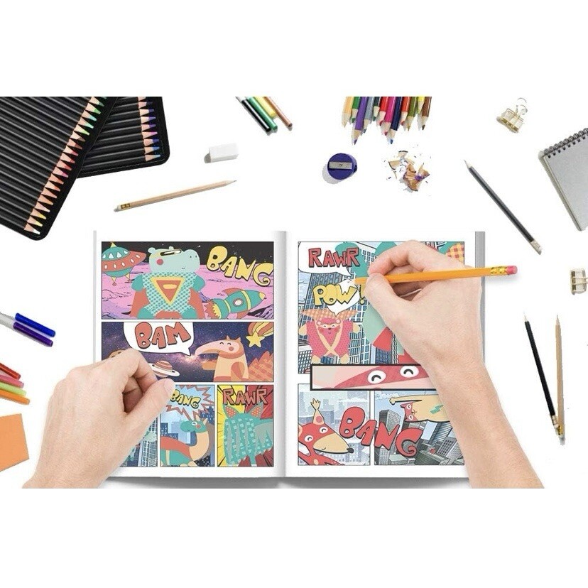 Create Your Own Comic Book: 100 Blank Comic Book Template