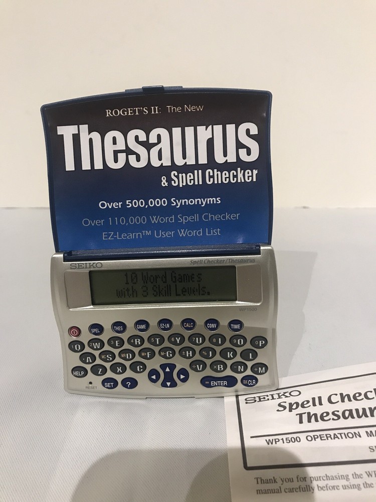 Seiko WP1500 Multi-Purpose Spell Check, Thesaurus, Directory Calculator