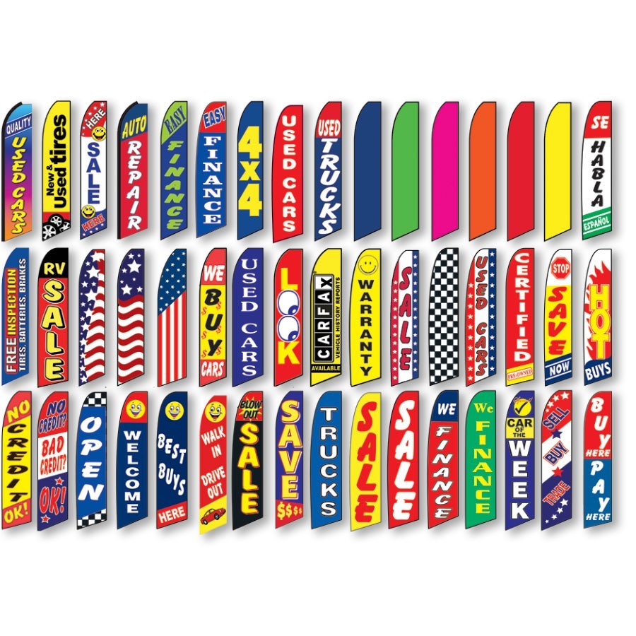 Visible Message Feather Flag – Single-Sided Polyester 2.5' x 11.5'