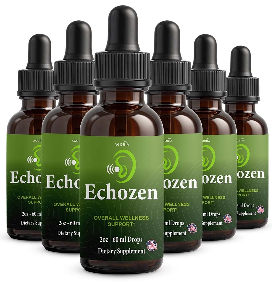 (6 Pack) EchoZen Drops, EchoZen Tinnitus Support Liquid Supplement