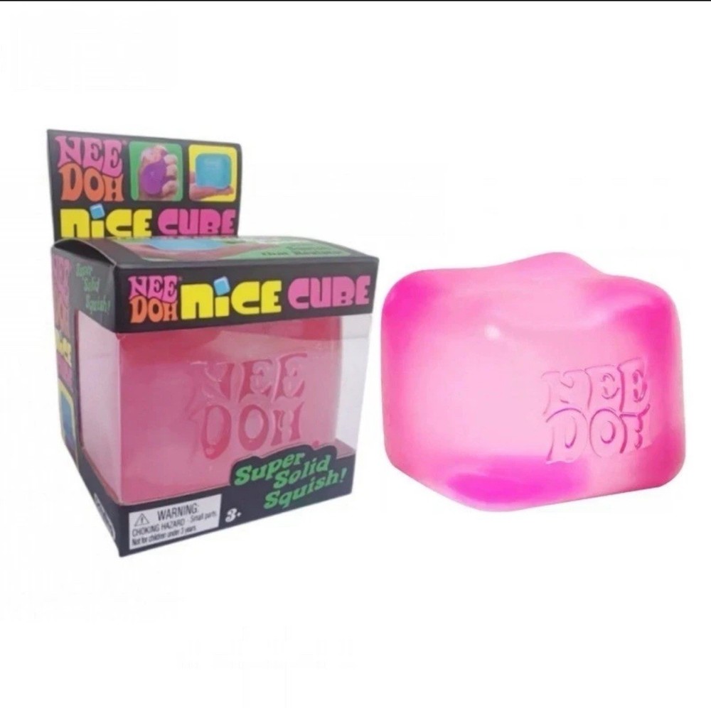 Schylling NeeDoh Nice IceBaby PINK  1.00" Squeeze Toy Solid Squish AUTHENTIC