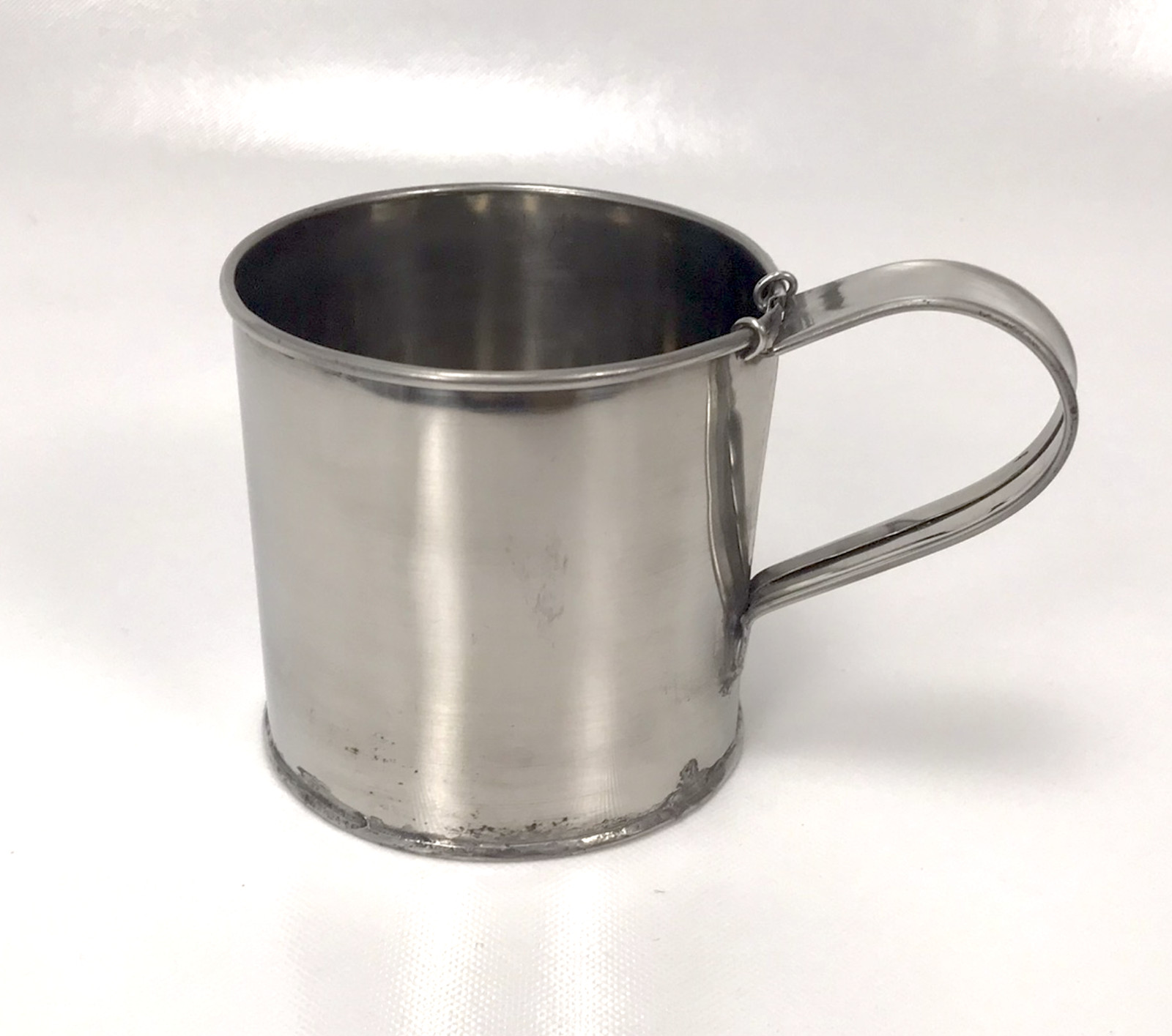 Large Stainless Steel "Tin" Cup - Two Piece Bottom
