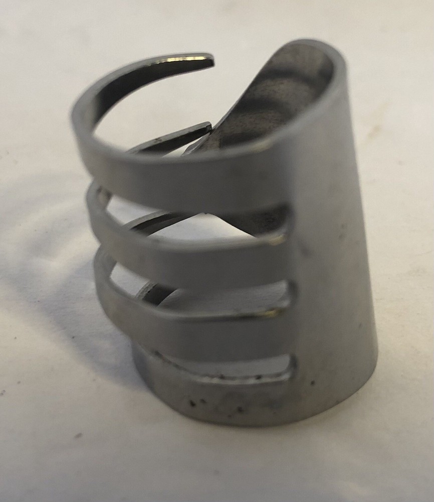 Artisan Handcrafted Fork Ring. Silver Plated Size 7