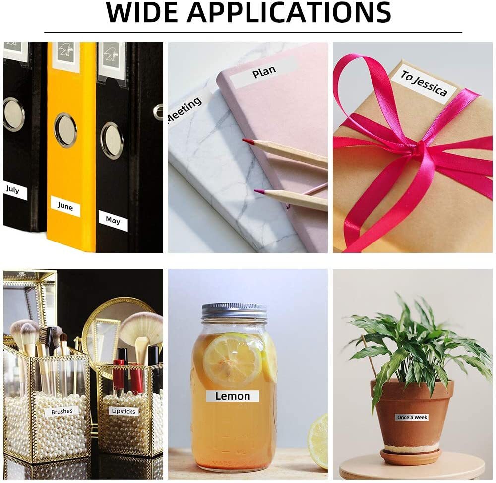 50PK Label Tape TZe-241 TZ-241 18mm For Brother P-Touch PT-1890C D450 P700 D600