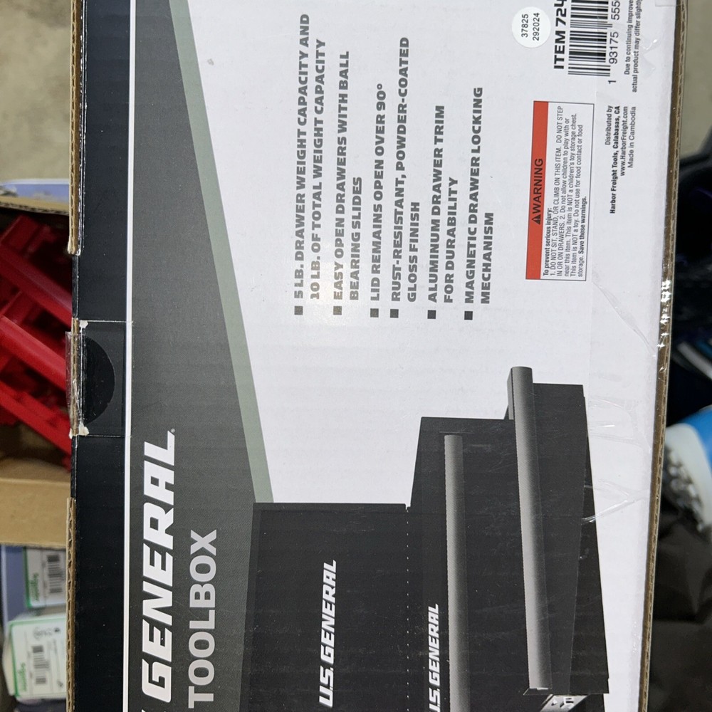 US GENERAL MINI TOOLBOX - Brand New, Unopened, Black