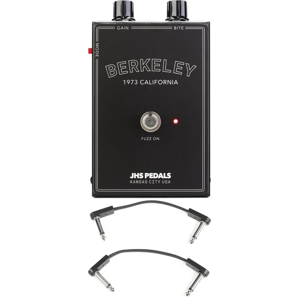 JHS Berkeley Vintage-style Fuzz Effect Pedal with EBS Patch Cables