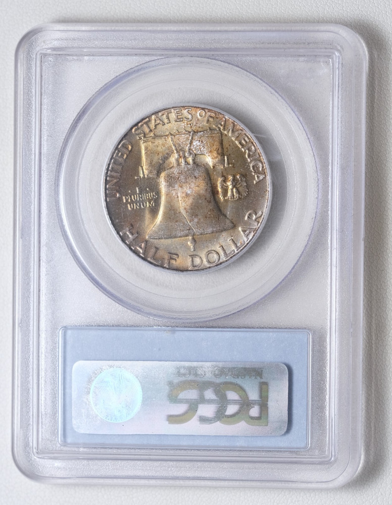 Toned 1956 Franklin Half Dollar PCGS MS66 "059"