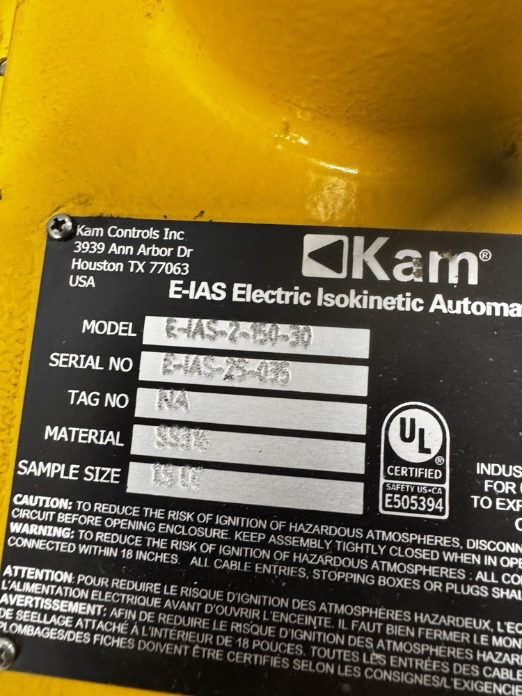KAM E-IAS Electric Isokinetic Automatic Sampler