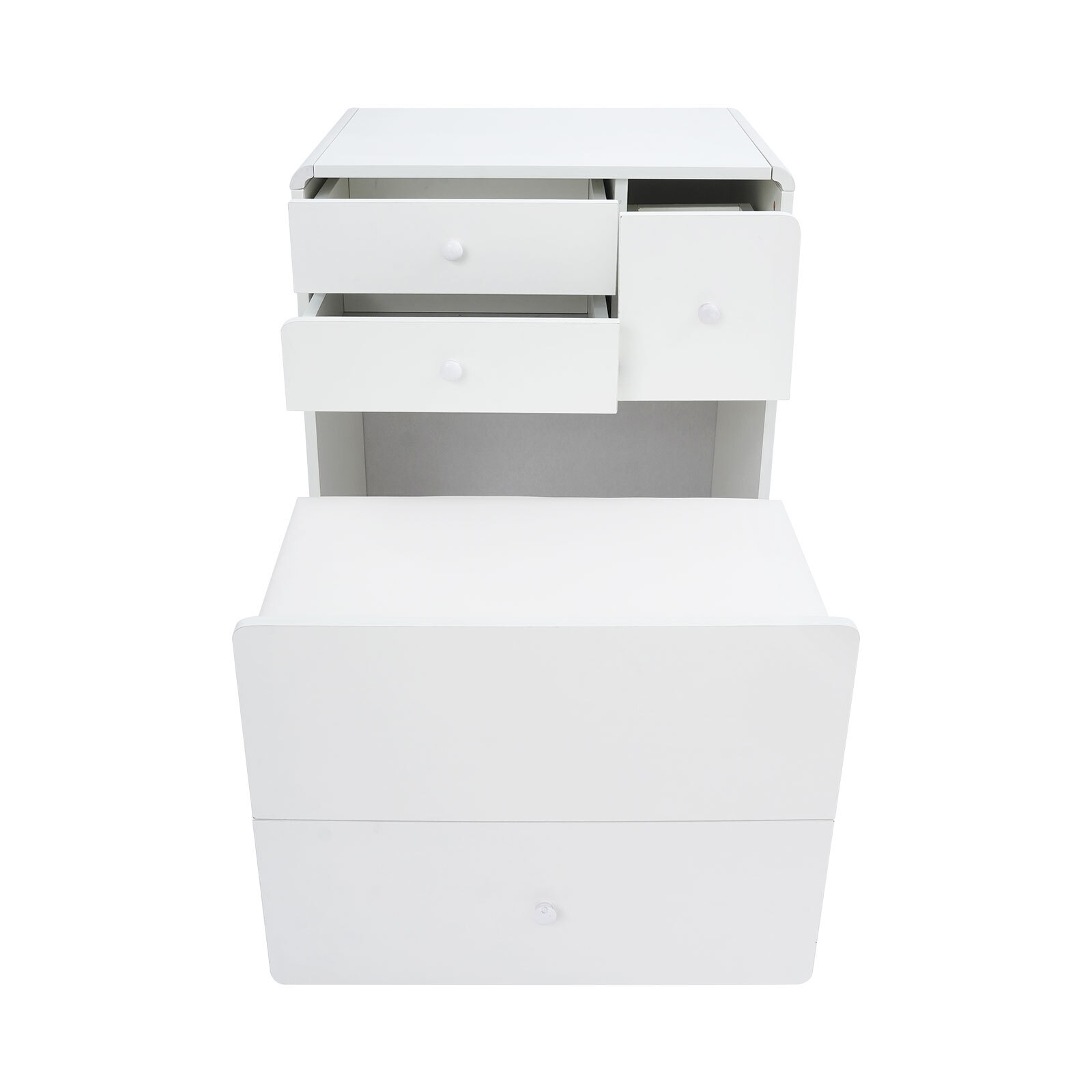 Makeup Vanity Desk with Wheels 60*40*78cm Corner Makeup Table for Compact Space