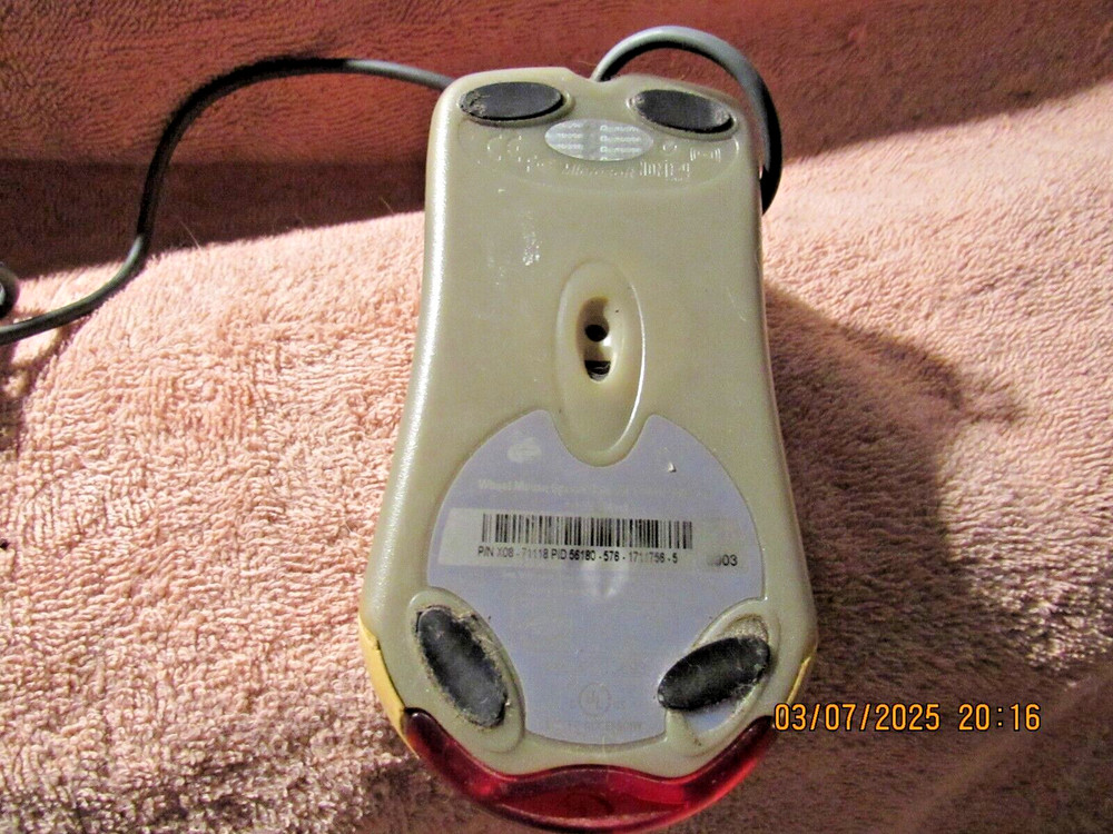 Vintage Microsoft wired Mouse, Optical USB and PS/2