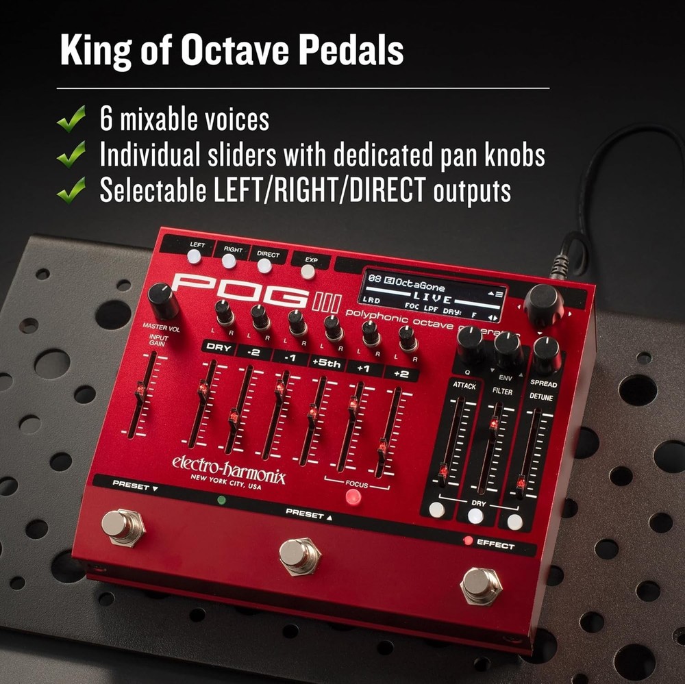 Electro-Harmonix POG3 Polyphonic Octave Generator Pedal